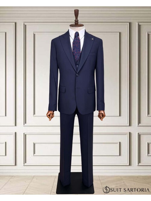 SUIT SARTORIA LACİVERT YELEKLİ TAKIM ELBİSE 252014
