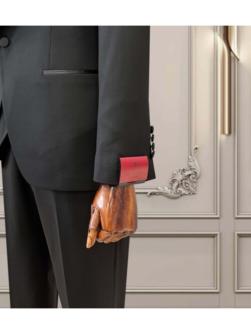 SUIT SARTORIA SİYAH ŞAL YAKA DAMATLIK 5645