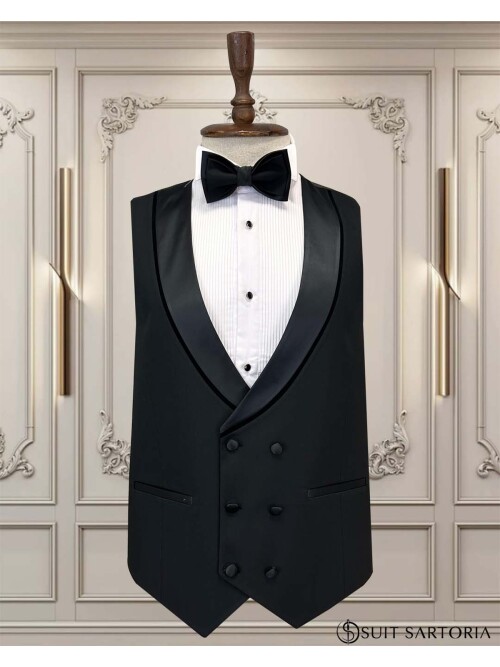 SUIT SARTORIA SİYAH SİVRİ ÇIKMA YAKA DAMATLIK 5065