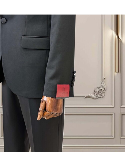 SUIT SARTORIA SİYAH SİVRİ ÇIKMA YAKA DAMATLIK 5065