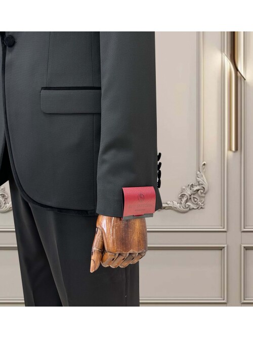 SUIT SARTORIA SİYAH SİVRİ YAKA DAMATLIK 5737