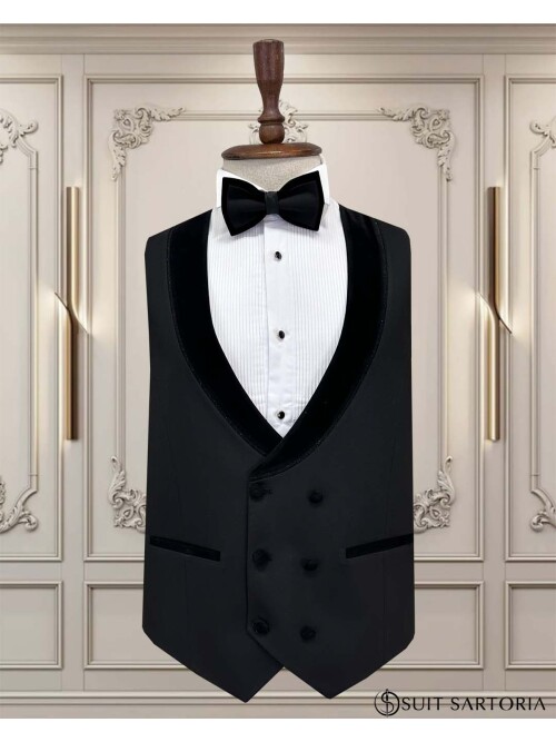 SUIT SARTORIA SİYAH SİVRİ YAKA DAMATLIK 5739