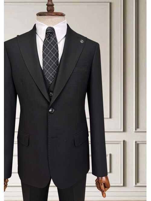 SUIT SARTORIA SİYAH YELEKLİ TAKIM ELBİSE 252014