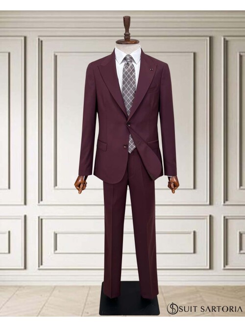 SUIT SARTORIA YÜNLÜ BORDO TAKIM ELBİSE 2001/14