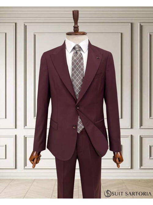 SUIT SARTORIA YÜNLÜ BORDO TAKIM ELBİSE 2001/14