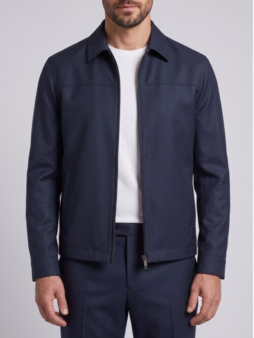 Navy Zip-Up Men’s Smart Casual Set