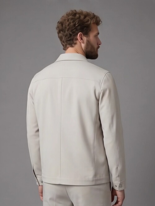 Açık Kahverengi Spor Gömlek Yaka Comfort Fit Takım