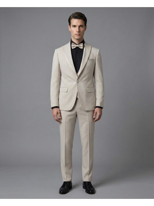 Beige Three-Piece Tuxedo