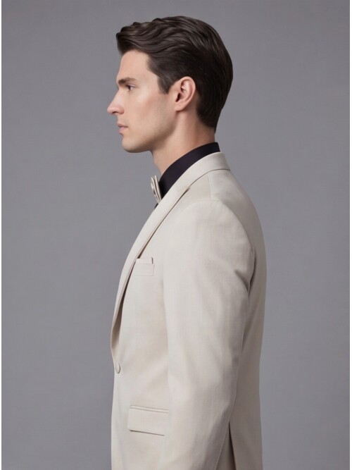 Beige Three-Piece Tuxedo