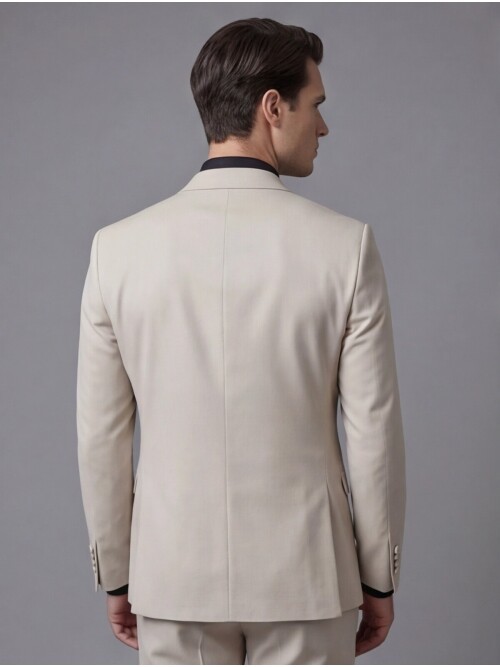 Beige Three-Piece Tuxedo