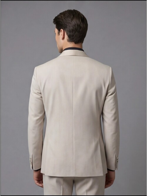 Beige Three-Piece Tuxedo