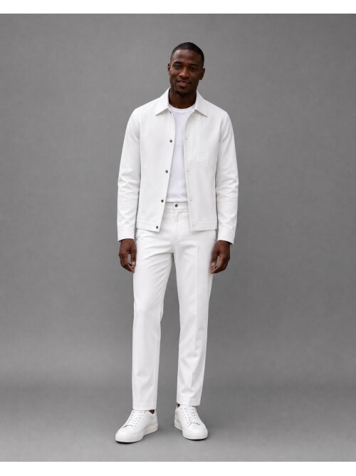 White Comfort Fit Performance Suit