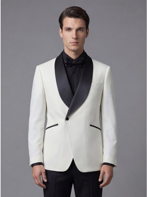 White Double-Breasted Tuxedo