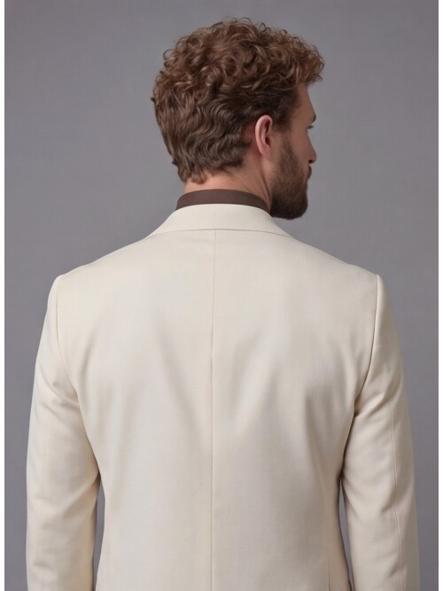 White Notch Lapel Comfort Fit Suit