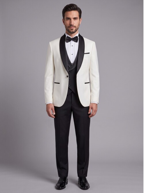White Shawl Lapel Tuxedo