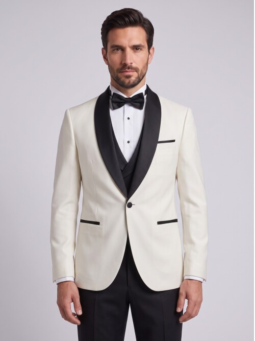 White Shawl Lapel Tuxedo