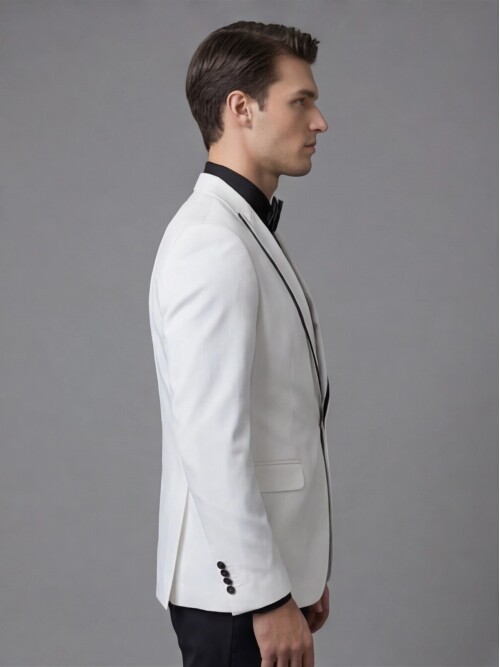 White Three-Piece Tuxedo