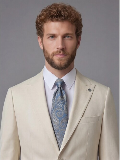 White Peak Lapel Comfort Fit Fully Lined Suit