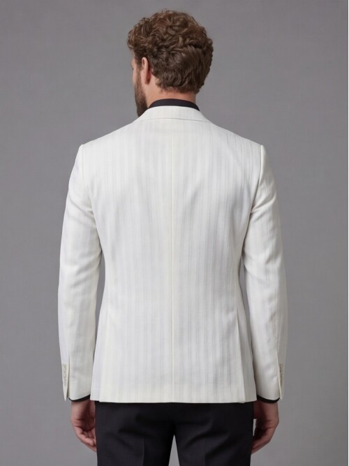 White Peak Lapel One-Button Slim Fit Tuxedo
