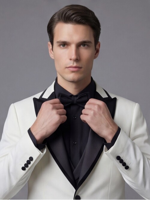 White Three-Piece Tuxedo