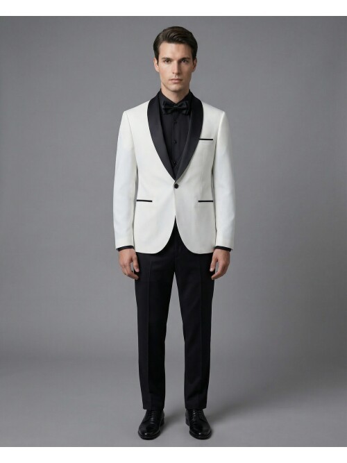 White Three-Piece Tuxedo