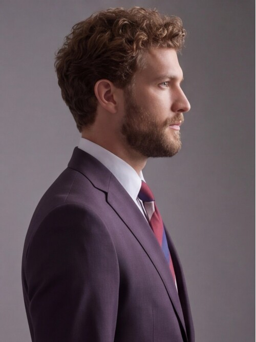 Bordo Mono Yaka Comfort Fit 2 Düğmeli Takım Elbise