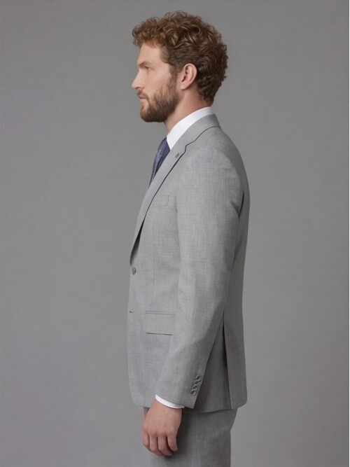 Grey Notch Lapel Comfort Fit Suit