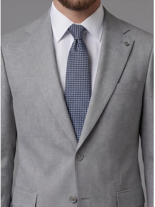 Grey Notch Lapel Comfort Fit Suit