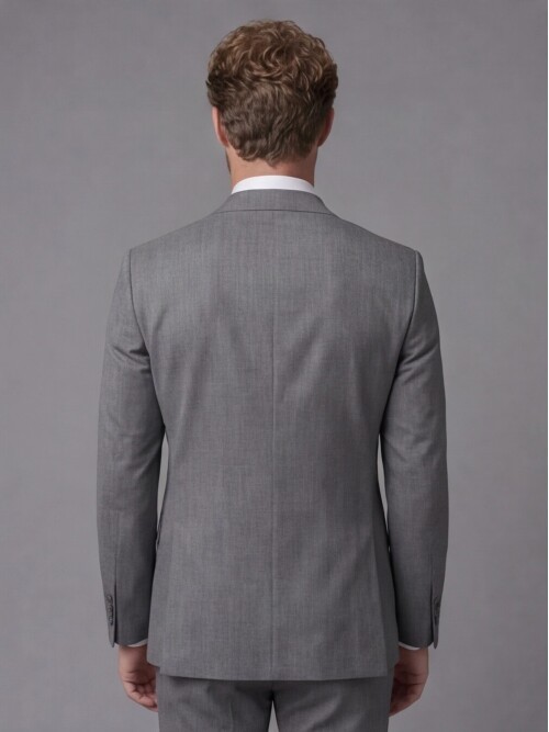 Grey Peak Lapel Comfort Fit Mens Suit