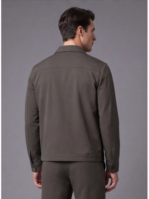 Haki Safari Cep Comfort Fit Fermuarlı Spor Takım