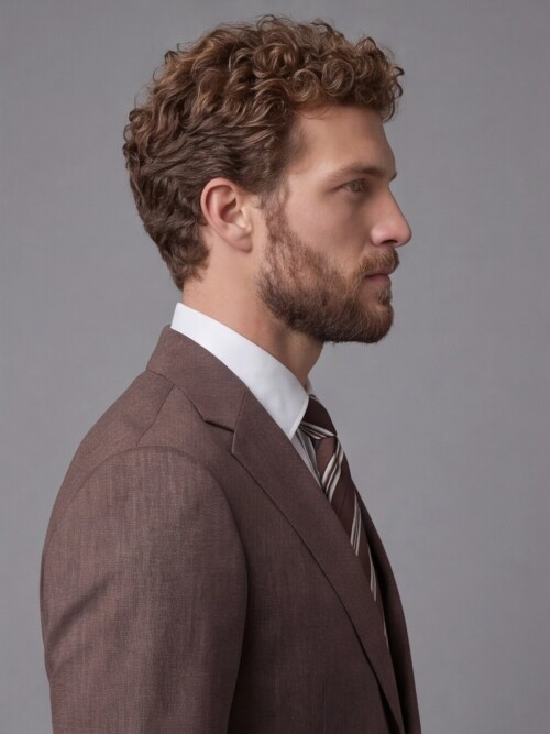 Brown Notch Lapel Comfort Fit Suit