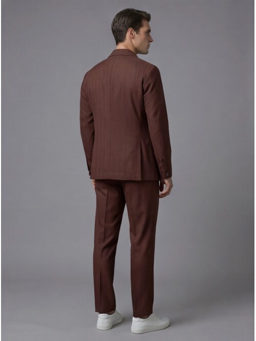 Terra-cotta Comfort Fit Unlined Safari Sport Suit
