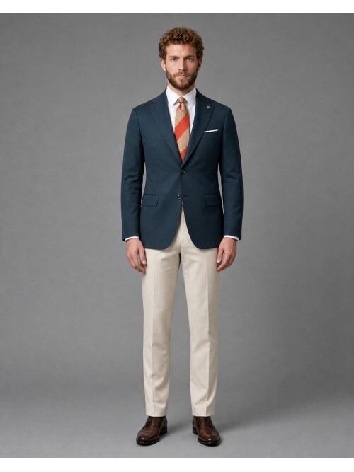 Koyu Yeşil Sivri Yaka Slim Fit Kombinli Erkek Takım Elbise