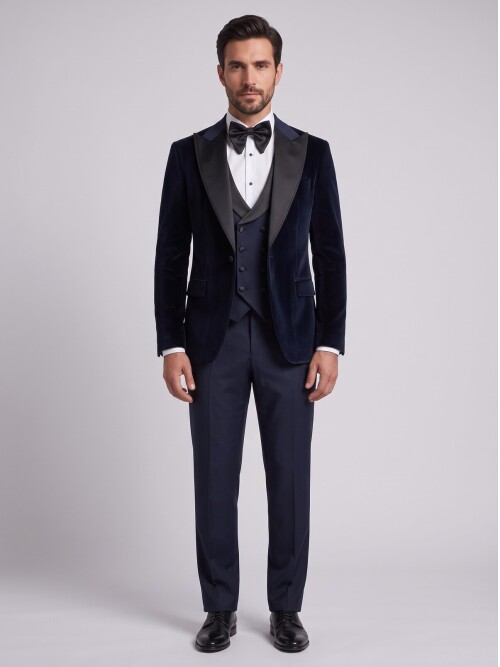 Navvy Blue Velvet Tuxedo