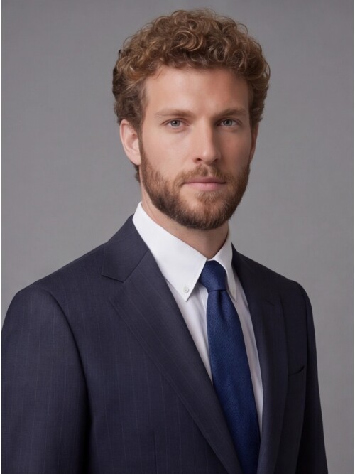 Navy Blue Notch Lapel Comfort Fit Suit