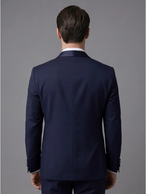 Navy Blue Three-Piece Tuxedo