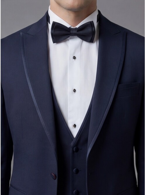 Navy Blue Three-Piece Tuxedo