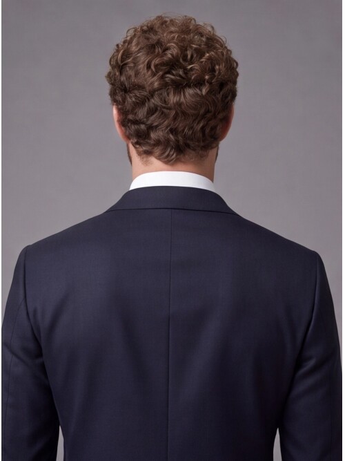 Navy Blue Slim Fit Mono Collar 2-Button Suit