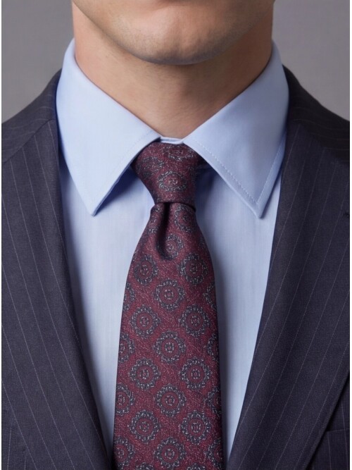 Lacivert Yünlü Mono Yaka Regular Fit 2 Düğme Takım Elbise