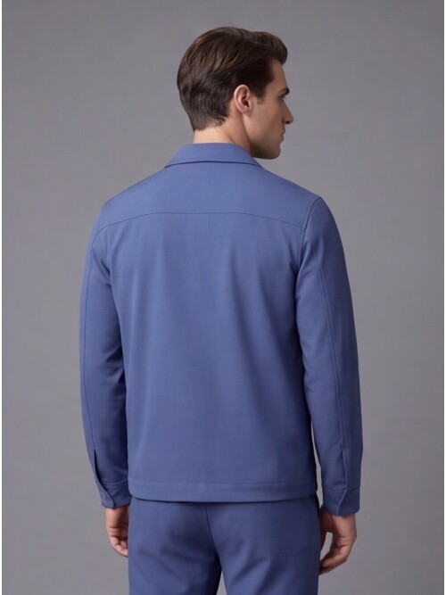 Mavi Safari Cep Comfort Fit Fermuarlı Spor Takım