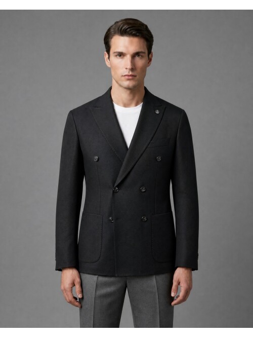 Black Double Breasted Blazer