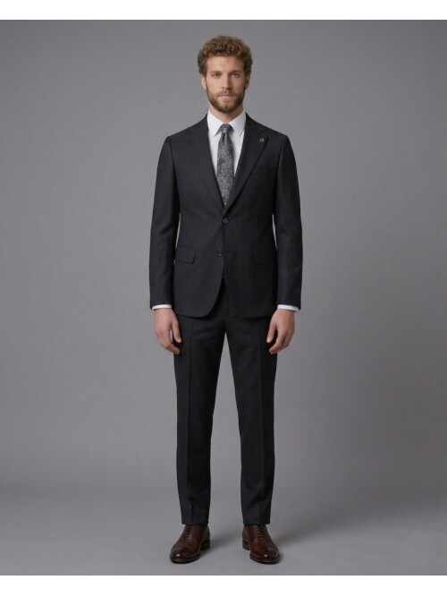Black Notch Lapel Comfort Fit Suit