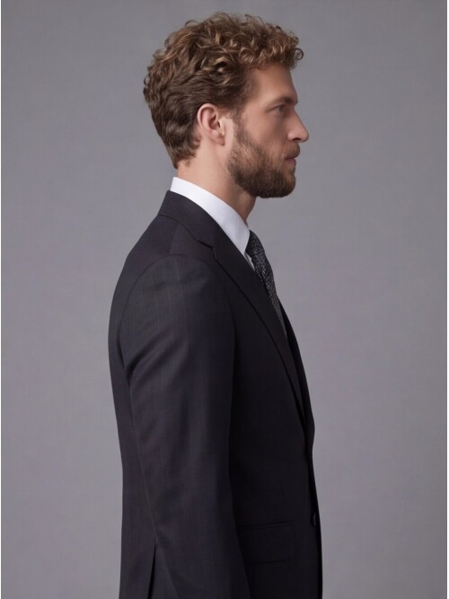 Black Notch Lapel Comfort Fit Suit