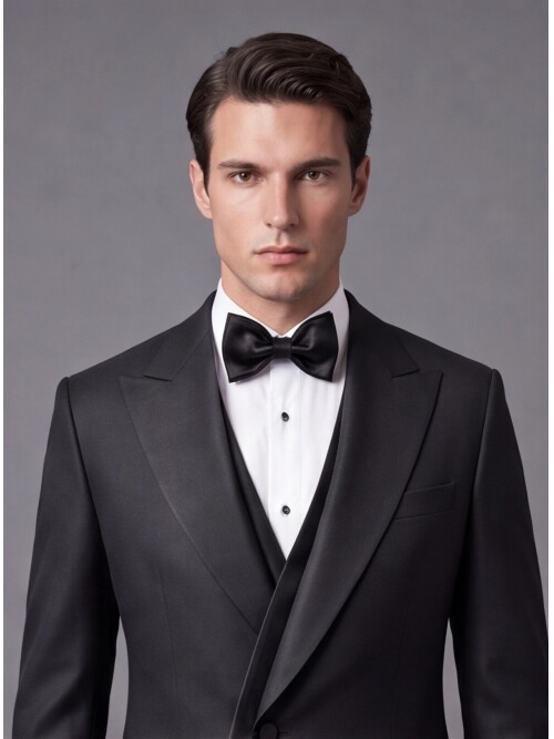 Black Peak Lapel Slim Fit Tuxedo