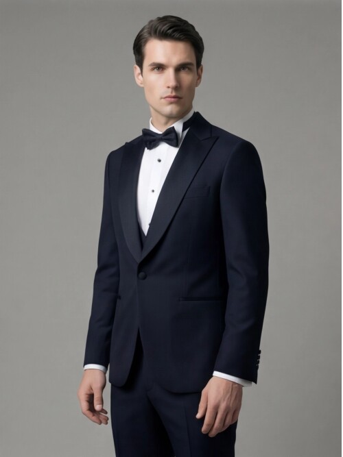 Siyah Sivri Yaka Yelekli Damatlık