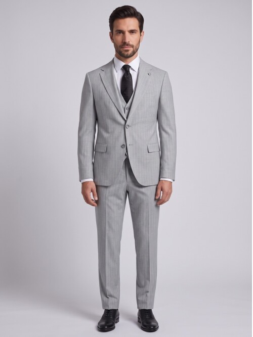 Striped Gray Suit