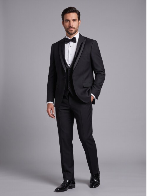 SUIT SARTORIA BLACK TUXEDO 5065