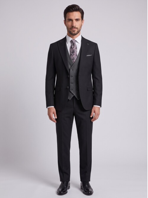 Black Three-Piece Suit
