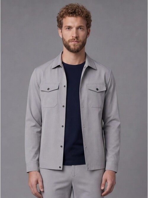 Stone Shirt Collar Sport Suit