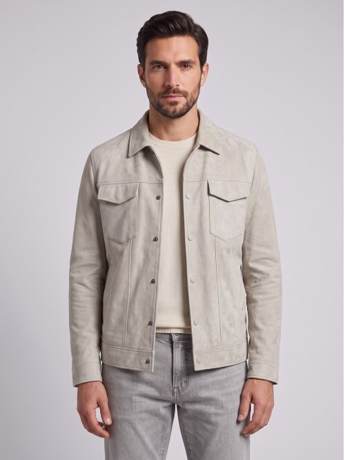 Stone Shirt Collar Jacket